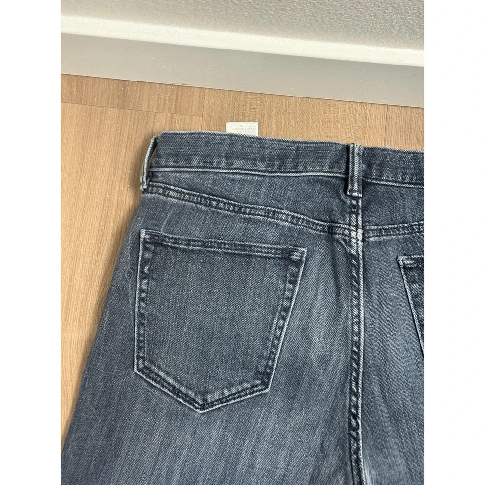 Banana Republic Jeans Mens‎ 33x32 Charcoal Gray Slim Straight Distressed Denim